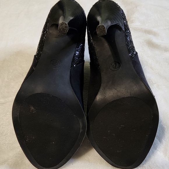 Mossimo Supply Co. Black Suede And Sparkle Heeled Ankle Boots, EUC, Size 7.5 - Picture 8 of 8